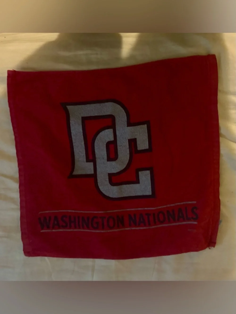 Washington Nationals Red Graphic towel with Interlocking DC Logo